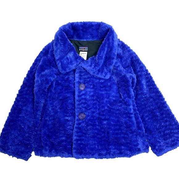 PATAGONIA Teddy Fur Jacket in Royal Blue - Picture 8 of 9